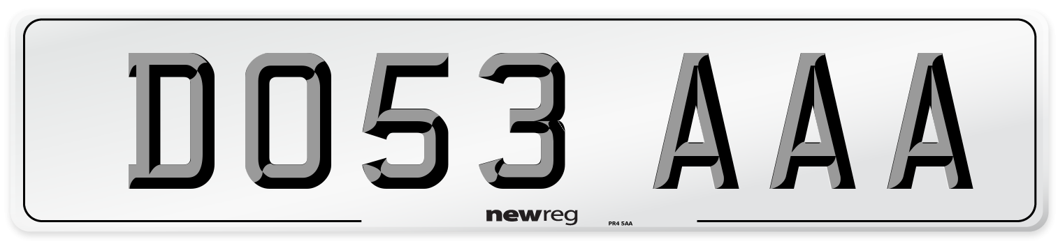 DO53 AAA Number Plate from New Reg
